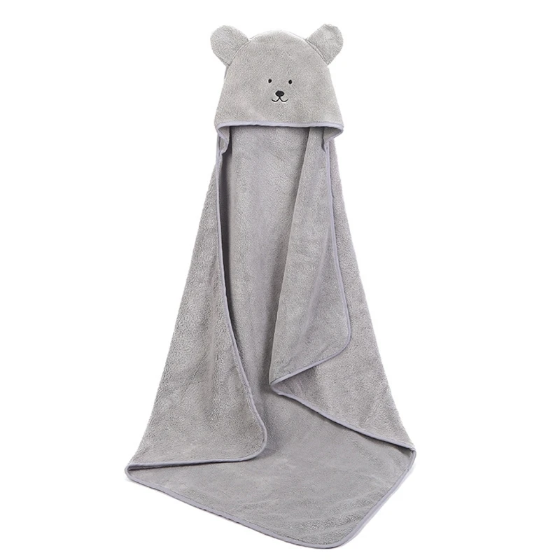 

Baby Poncho Bath Towel Velvet 90x90cm Fleece Hood Infant Towels Blanket Spa Perfect for Girls or Boys Poncho