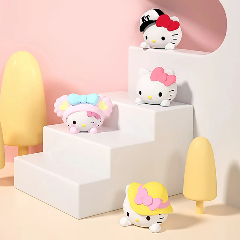 

Kawaii Sanrioed Anime Hello Kitty Car Decoration Cute Car Center Console Decorations Home Decoration Girls' New Car Accessories