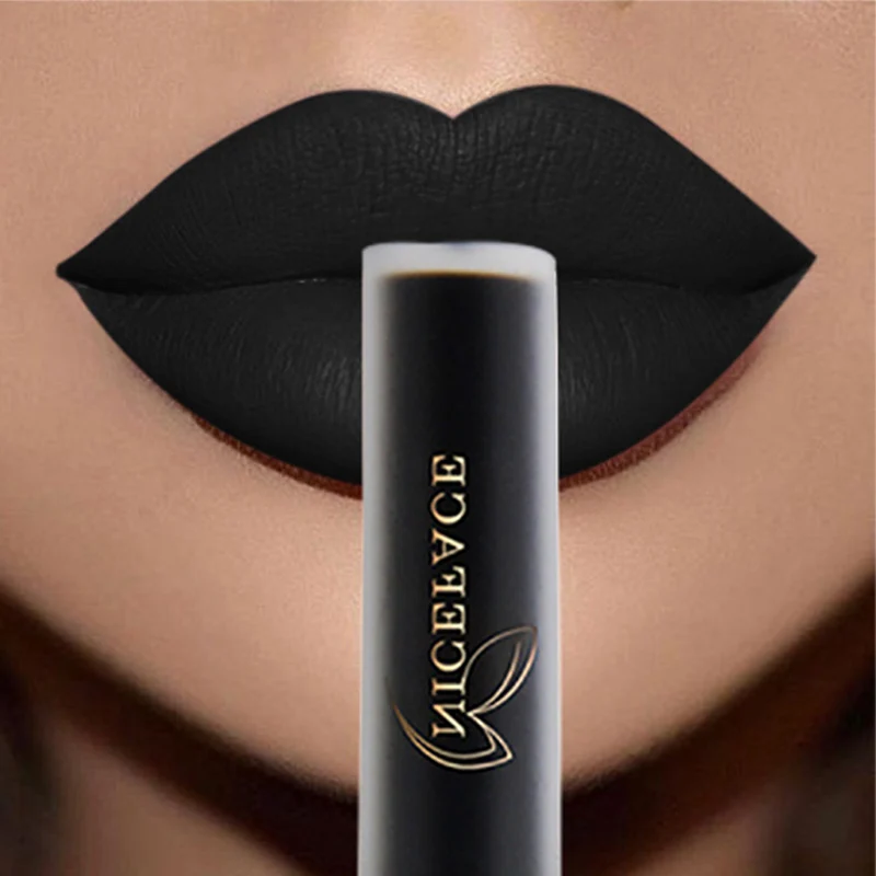 

NICEFACE Matte Lipstick Waterproof Velvet Lips Stick Sexy Non-stick Cup Long-Lasting Make-up Pigment Nude Liquid Lipsticks