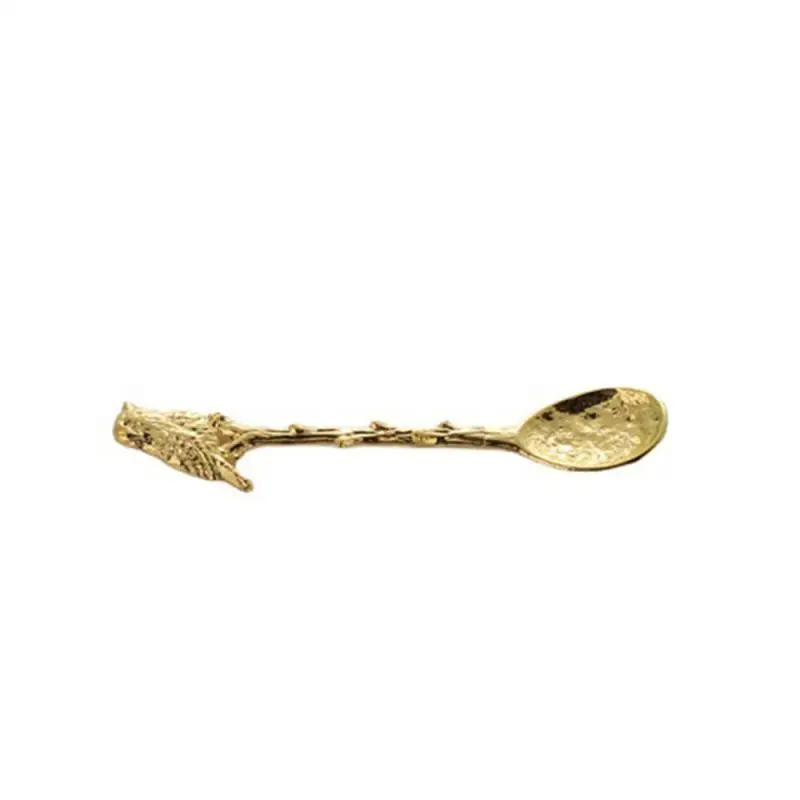 

Zinc Alloy Creative Forest Bird Tableware Spoon Ice Cream Dessert Spoon Small Decor Coffee Tea Mixing Spoon Gift For Bar Party