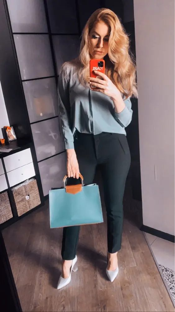 Женская шифоновая блузка с длинным рукавом элегантная белая Повседневная