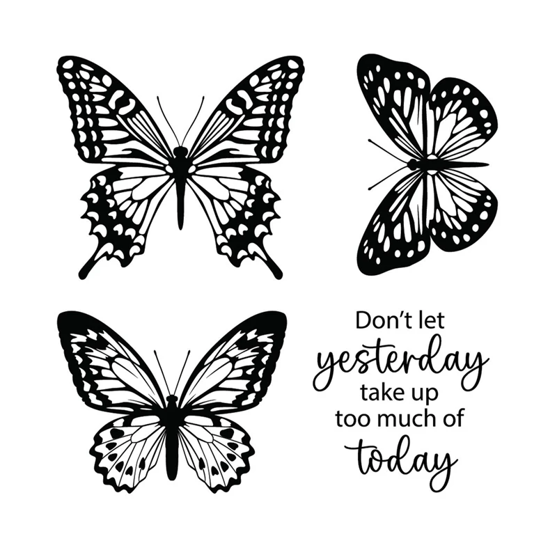 

January 2023 Butterfly Trio Clear Stamps for Scrapbooking Paper Making Embossing Frame Card Craft no Cutting Dies
