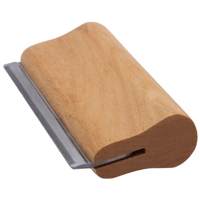 

Wood Grooming Brush Deshedding Grooming Tools Professional Pet Wooden Groomer No Hurt for Dogs Cats Horses Massage Cleaning Tool