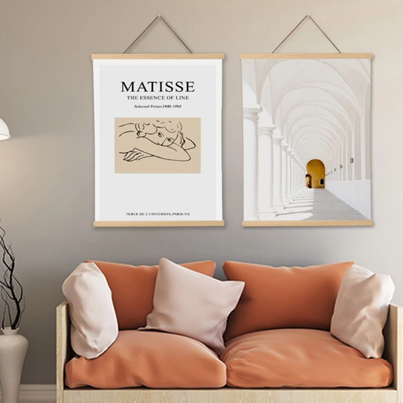 

Магнитная вешалка для стен, подвесной рулон из сосновой древесины, для картин, фотографий, фотографий