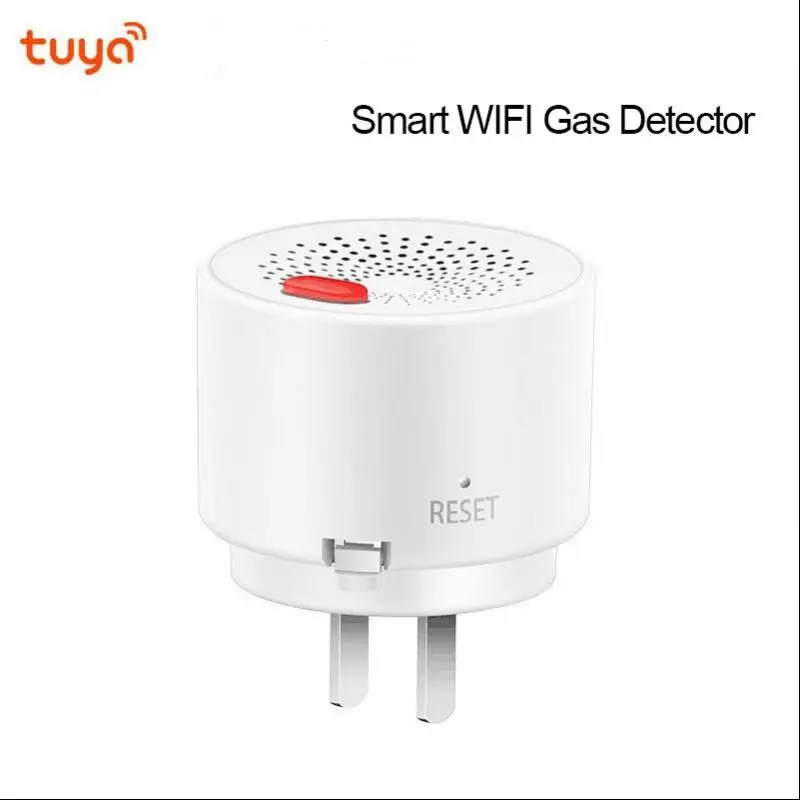 

Смарт-Датчик газовой сигнализации Tuya с Wi-Fi, домашний детектор газа, с подключаемым типа, с дистанционным управлением через приложение Smart Life/Tuya, поддержка Alexa Home