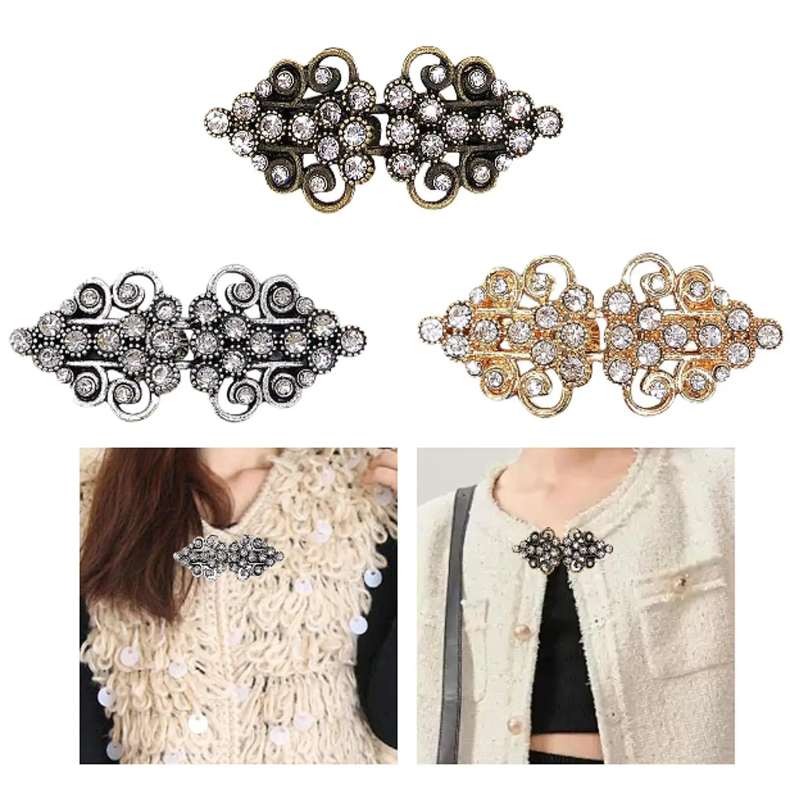 Зажим для свитера простые в использовании аксессуары с вырезами на воротнике