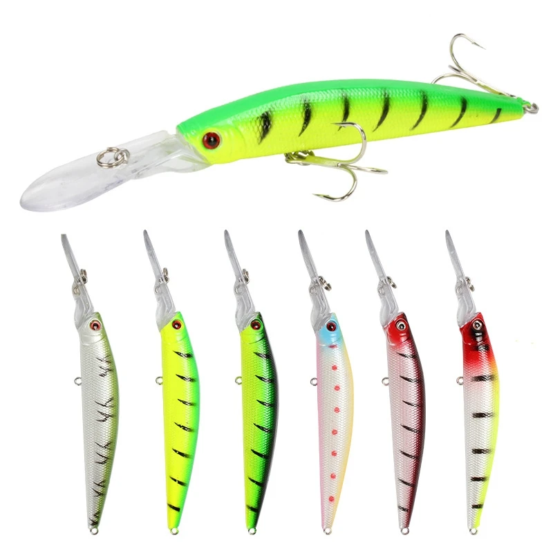 1Pcs Casting Floating Minnow Hard Bait 145mm/15.6g Flounder Sea Bass Saltwater Sea Plastic Fishing Lure Fish Baits