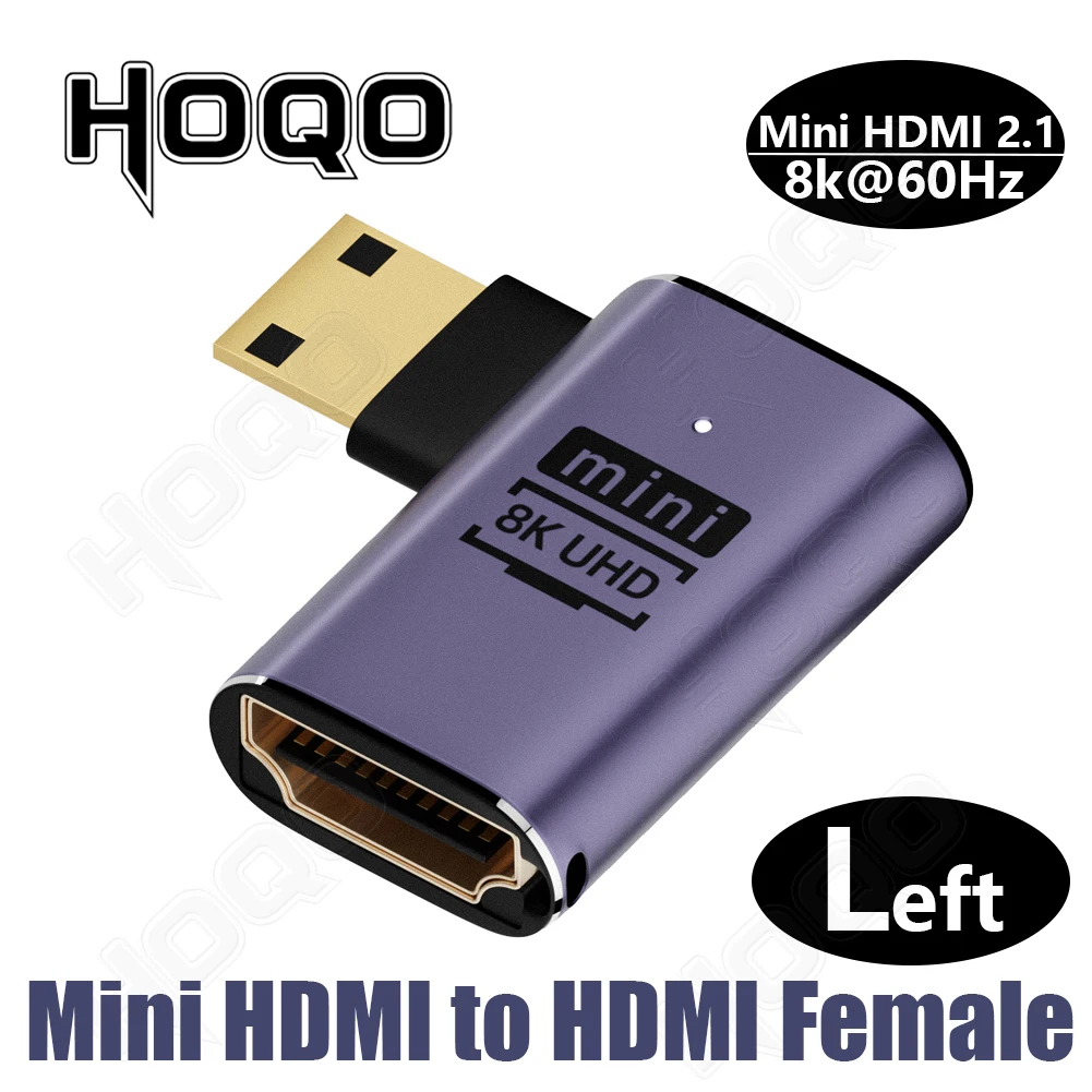 360 Degree U-shaped Mini HDMI gender Adapter 180 Mini HDMI Male to HDMI Female Angled  L Converter HD 2.1V Extension 4K 8K 60Hz images - 6