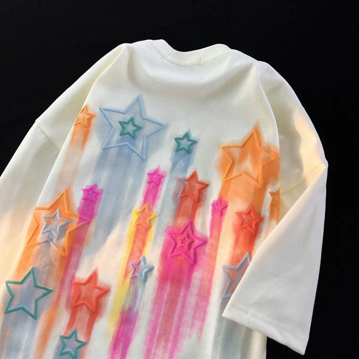 

Harajuku Graphic Y2k Tshirts Women American Vintage Grunge Star Print Tops Streetwear Cotton Tees Summer Couple Clothes