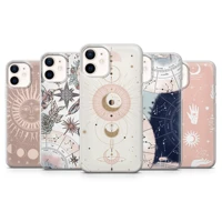 witchy moon phone case for huawei p30 p20 pro p40 mate 20 lite p smart y5 y6 y7 y9 prime transparent cover