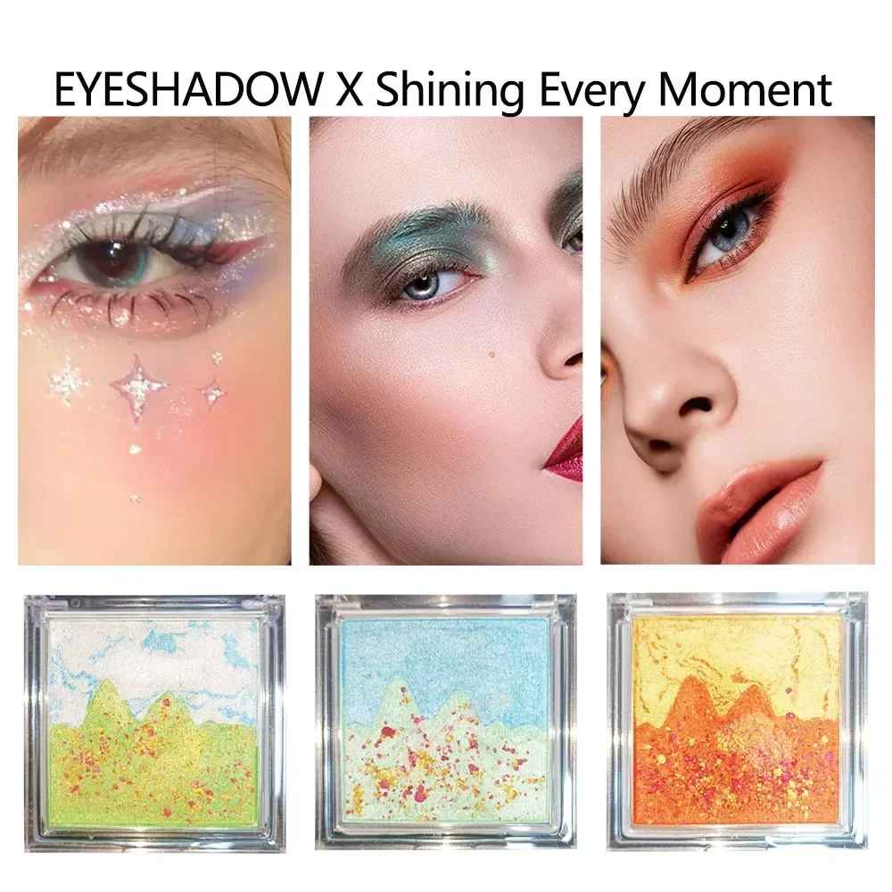 

colorful Eye Shadow Palette make up Shiny Shimmer Glitter Fashion Eyeshadow Popular Color Waterproof Durable Makeup Palette 10g