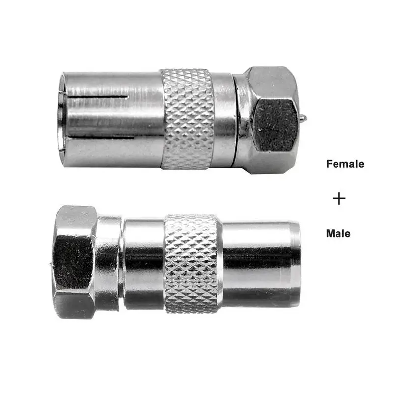 

Antenna Plug F Type Male Plug To Coax RF Aerial Plug 1x Male 1x Female Adapter Connector 1 Set Loss Sale Wholesale Purchasing