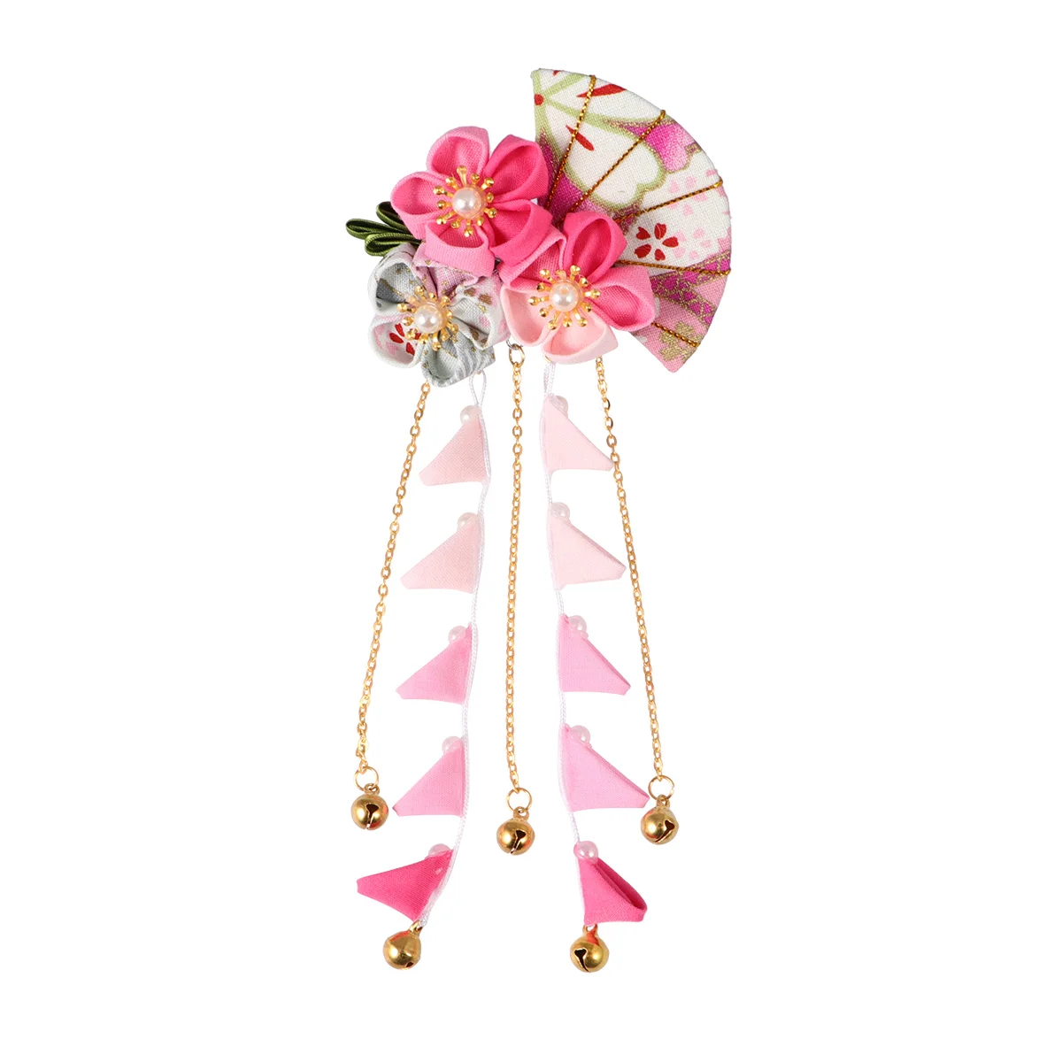 

Japanese Style Hair Clip, Kimono Flower Hairpin Long Tassel Headdress Hair Tie Clip Wedding Hair Decoration for,
