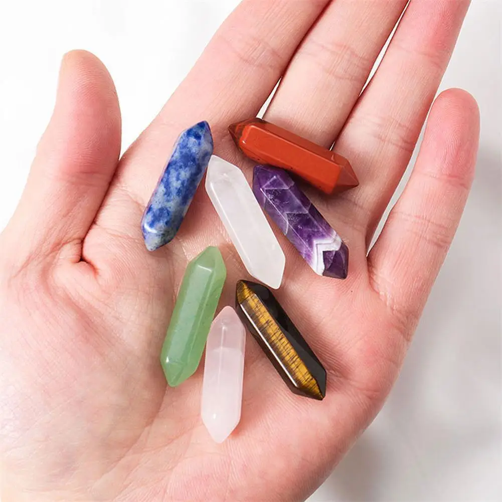 

Natural Crystals Point Wand Crystals And Stones Healing Stones Quartz Home Chakra Rose Decoration Amethyst Column Precious L7a8