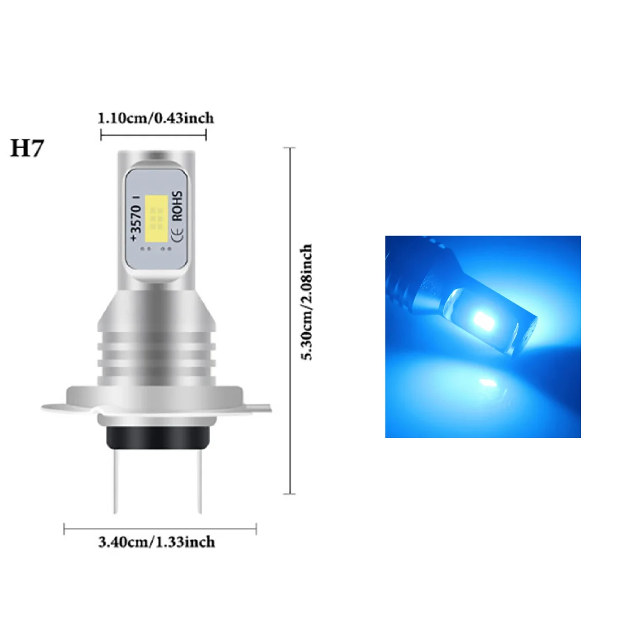 

Комплект Из 2 Светодиодных Ламп Для Фар Автомобиля H7 H4 H8 H11 HB3 9005 HB4 CSP 2SMD, Миниатюрные, Сверхъяркие, 8000K 3000K