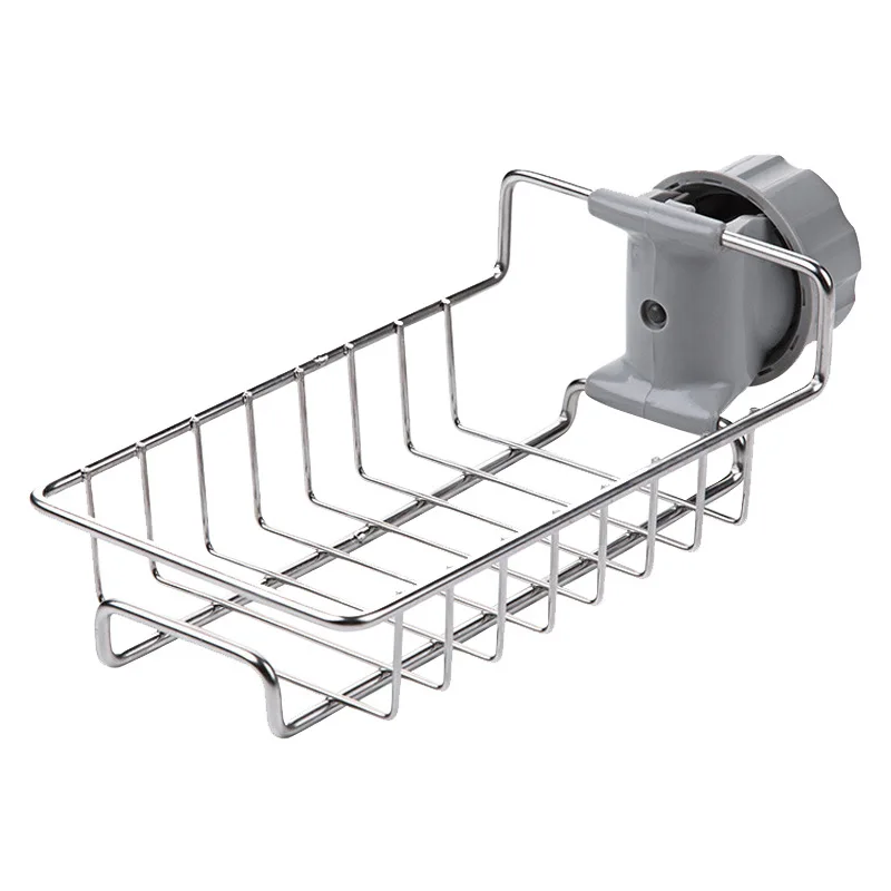 

Drainer Storage Soap Stainless Dishcloth Rag Steel Sponge Shelf Adjustable Rack Dry Kitchen Basket Finishing Faucet Towel Pool
