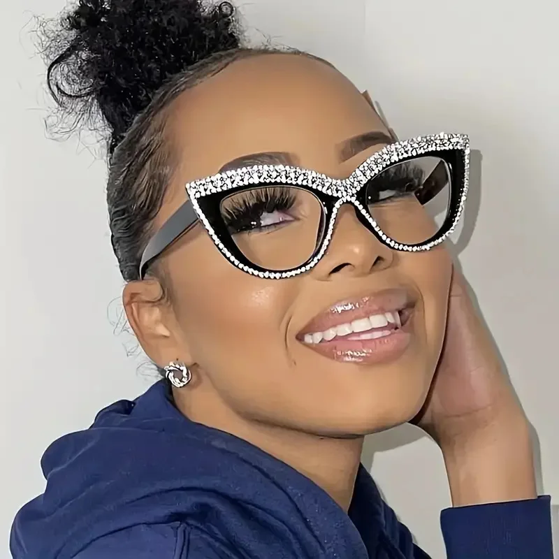 Модные Винтажные Солнцезащитные очки кошачий глаз с бриллиантами и жемчугом