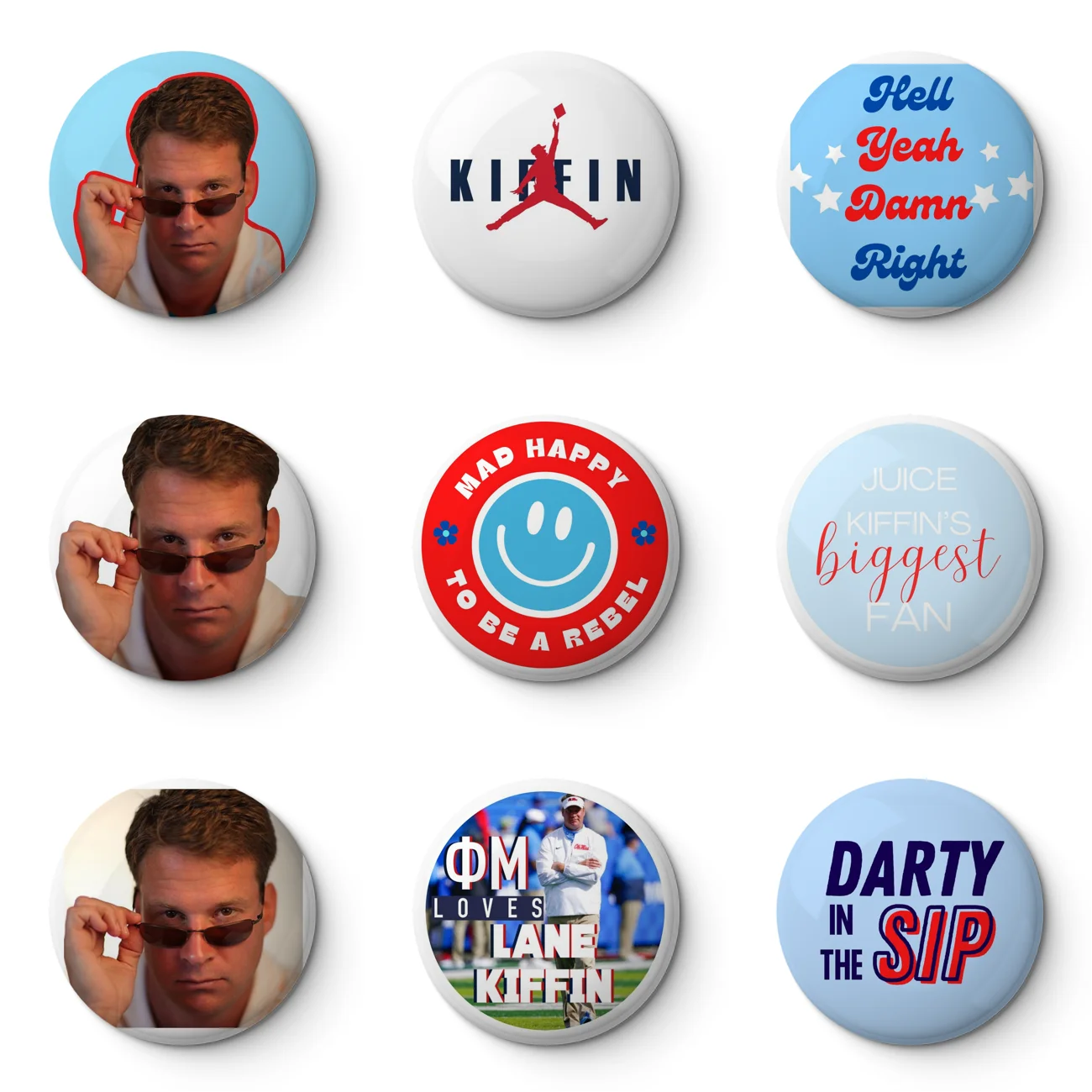 Мягкая булавка на пуговицах Lane Kiffin металлический декор заказ женское украшение