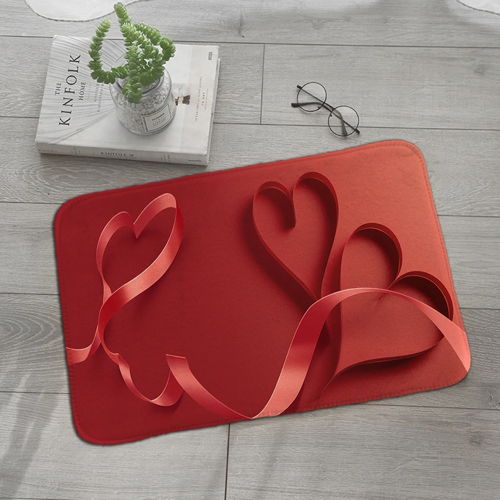 Ковер на День святого Валентина Противоскользящий альфомбра коврик Tapis Tapete