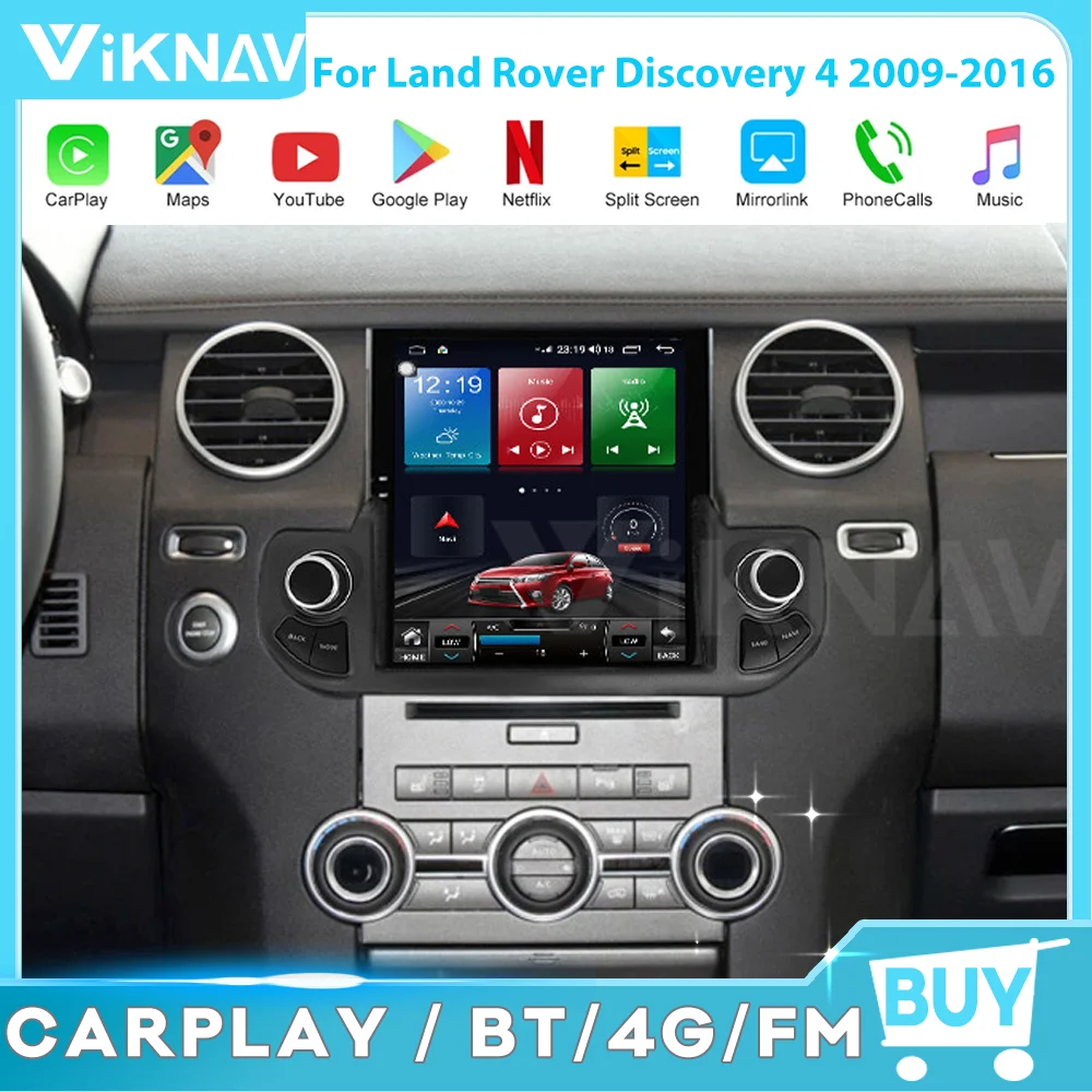 Автомобильный радиоприемник с вертикальным экраном 10 4 дюйма Android для Land Rover Discovery