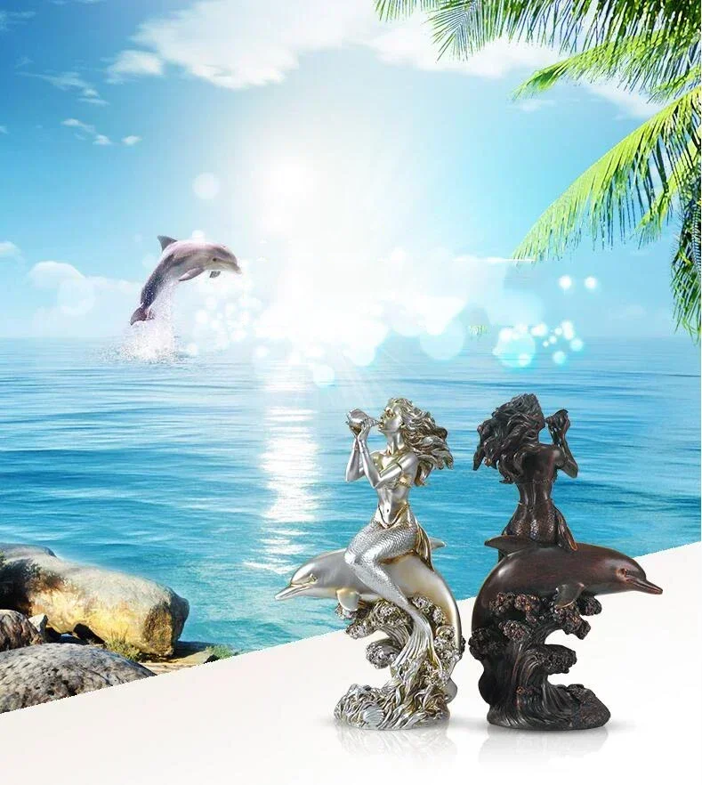 Статуэтка в средиземноморском стиле статуэтка Русалка из смолы для украшения