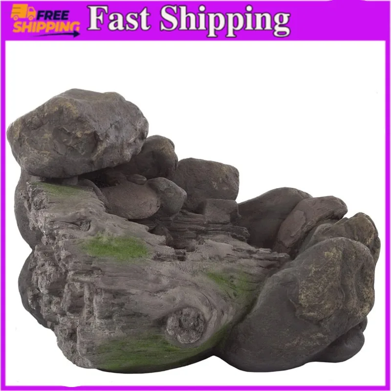 

Уличный водяной фонтан с каменным водопадом, естественный камень и успокаивающий звук для декора на патио, лужайке и саду