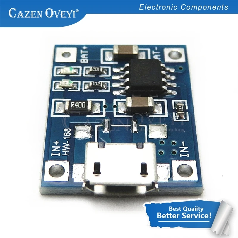 5 шт./партия зарядный модуль TP4056 с Micro USB В 1 А 18650 литиевая батарея зарядная плата