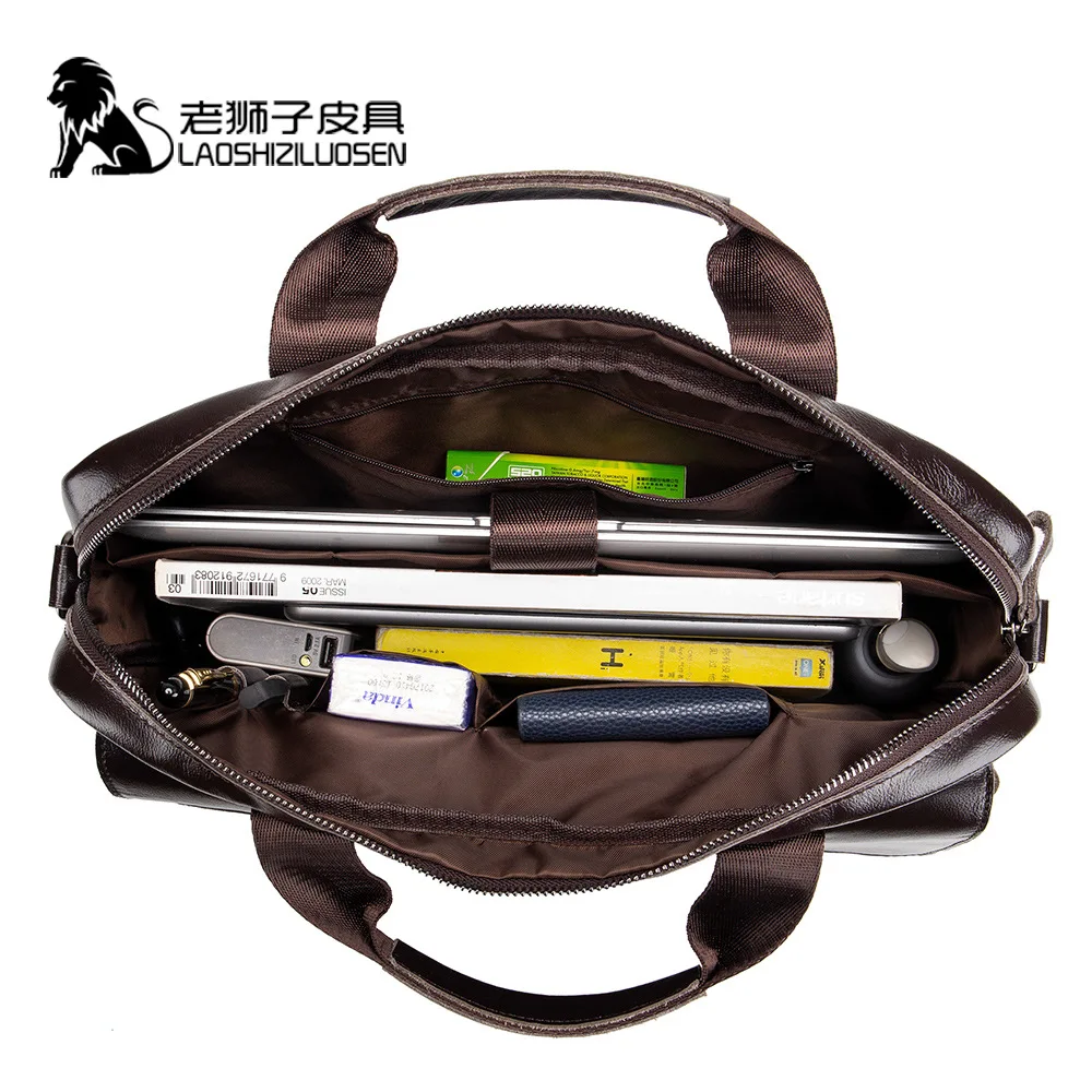 Men's Genuine Leather Crossbody Bags Male Messenger Bag Men High Quality Leather Shoulder Bags for Men Laptop Bag Man Handbags