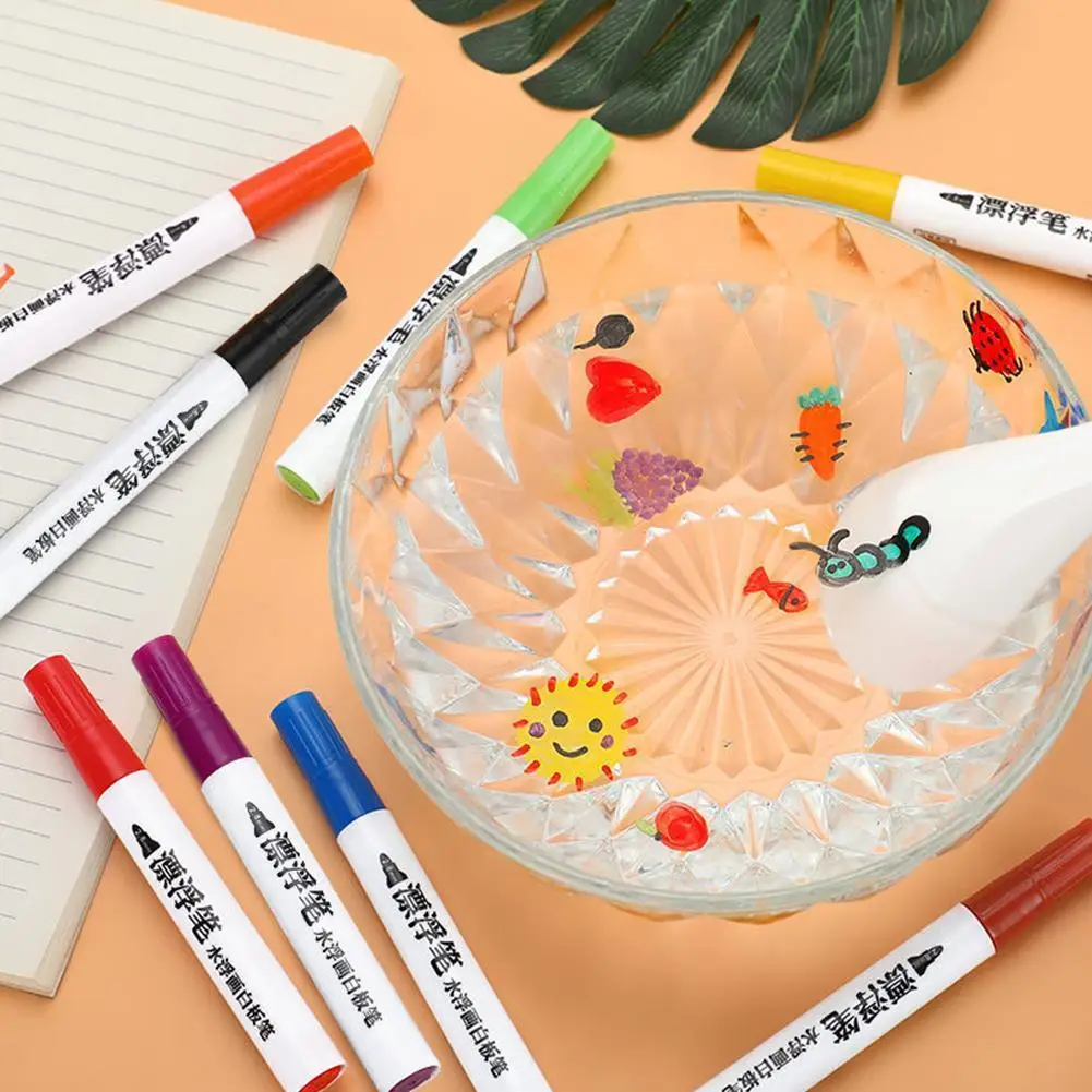 

Волшебная ручка для рисования водой, стираемые цветные маркеры, маркеры на водной основе для сухого стирания, маркеры для белой доски, детск...