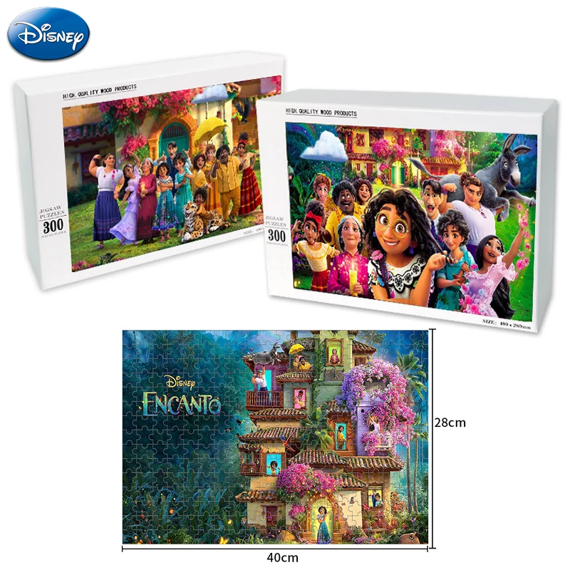 

Encanto Wooden Puzzle Toys 300 Pcs Kawaii Anime Figure Mirabel Jigsaw Puzzles Interactive Board Games Kids Educational Toy Gift