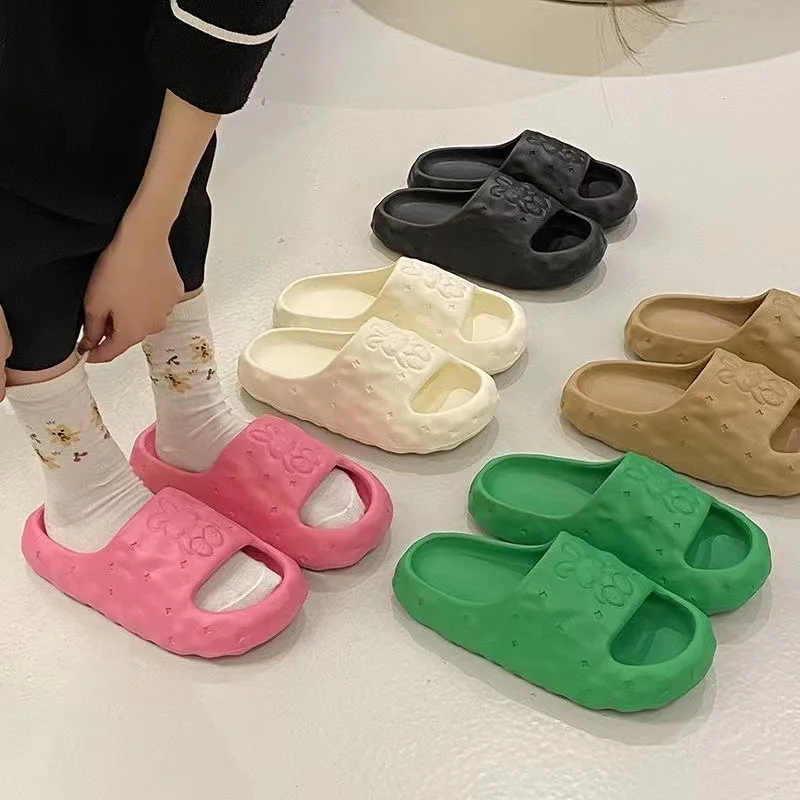 

Women's Summer Cute Home Slippers 2023 Fashion New Print Same EVA Home Outdoor Anti Slip Durable Design Couple Flowers Slippers