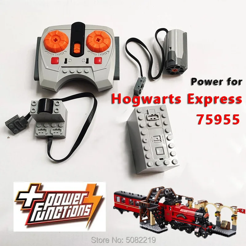 

MOC Remote control Power Function Train fit for 75955 Magic Express motorized Train 8879 8884 Motor RC Building Block Toys