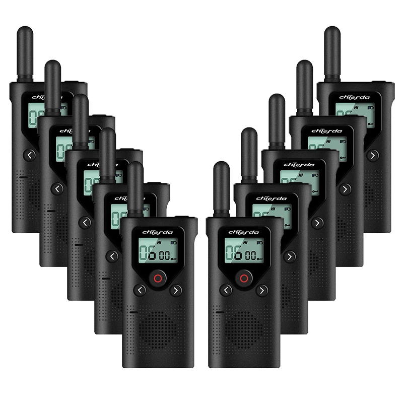 Chierda 18P License-Free Walkie PMR446/GMRS/FRS 10 Sets Long Range Two way radio For Hunting Mini Communication Two Way Radio