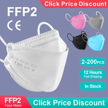 Mascarilla FFP2 reutilizable para hombre y mujer, cubrebocas kn95 con protección ffp2, máscara respiratoria de colores, certificado CE