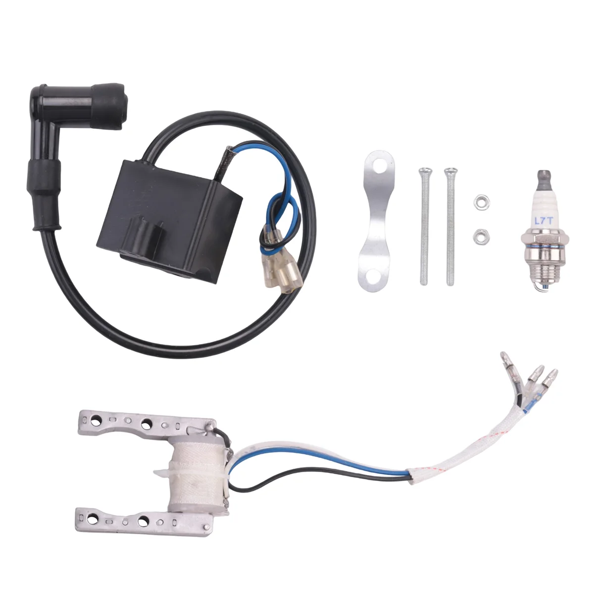 Мотор CDI Bobine Dɺllumage Magnetic Stator Jeu de Bougie для 2 Temps 49Cc 50Cc 60Cc 80Cc Moto Vélo