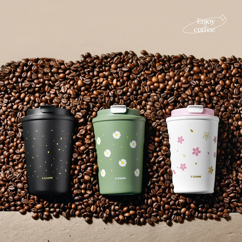 

Nordic Cute Thermal Mug for Coffee Stainless Steel Thermo Bottles Portable Car Thermos Bottle with Cover Thermo Water Bottles