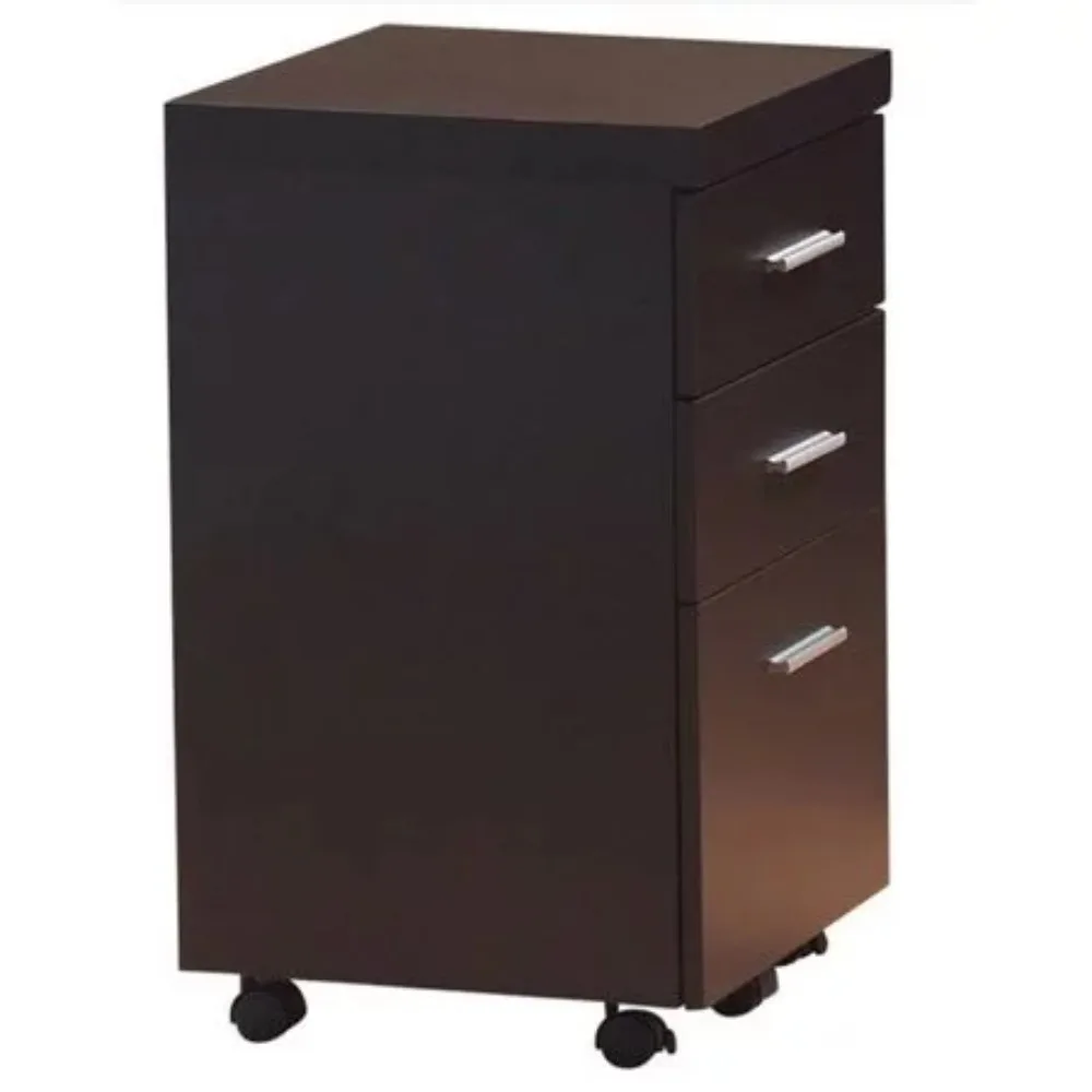 

Filing Cabinet 3 Drawer / Cappuccino On Castors