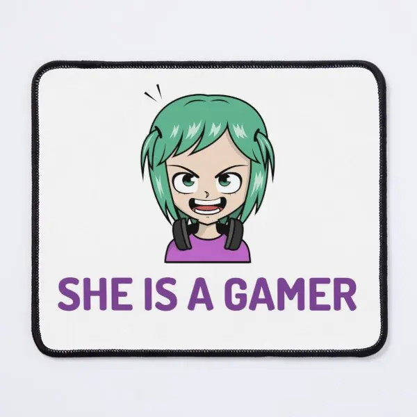 

Игровой коврик для мыши She Is A, коврик для мыши с принтом, компьютерный Настольный игровой коврик для ПК, игровой коврик с аниме клавиатурой д...