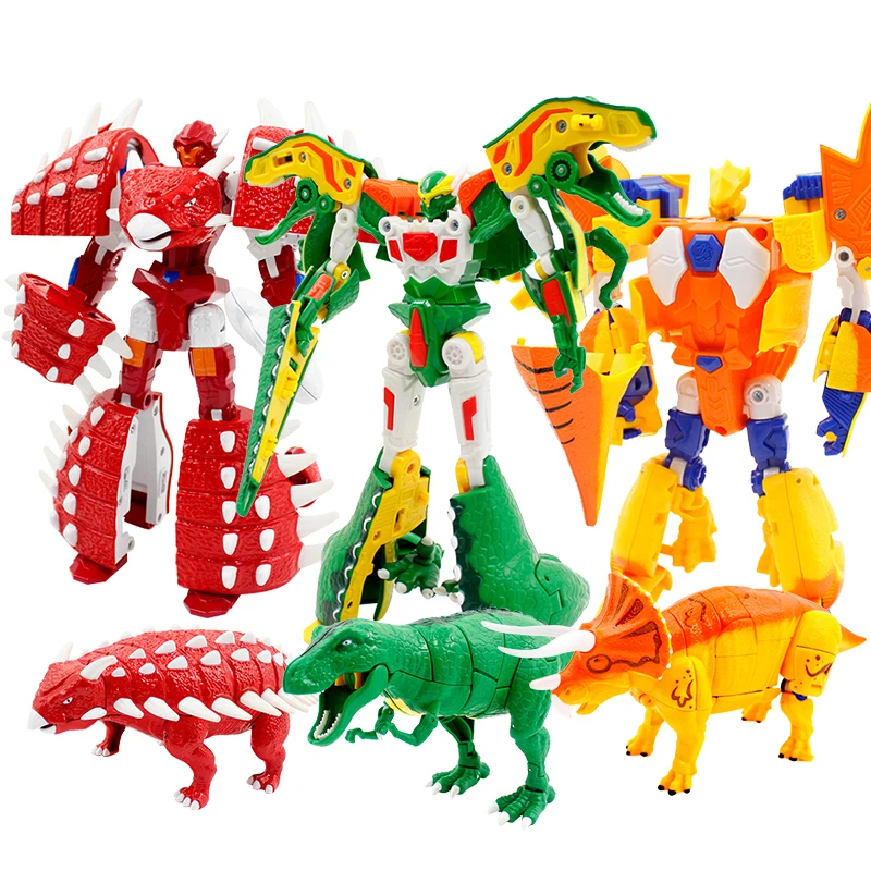 

Anime Tyrannosaurus Rex 2 Deformed Dinosaur Robot Action Figure Transformation Dragon Toys Child Souvenir Model Gift for Boy