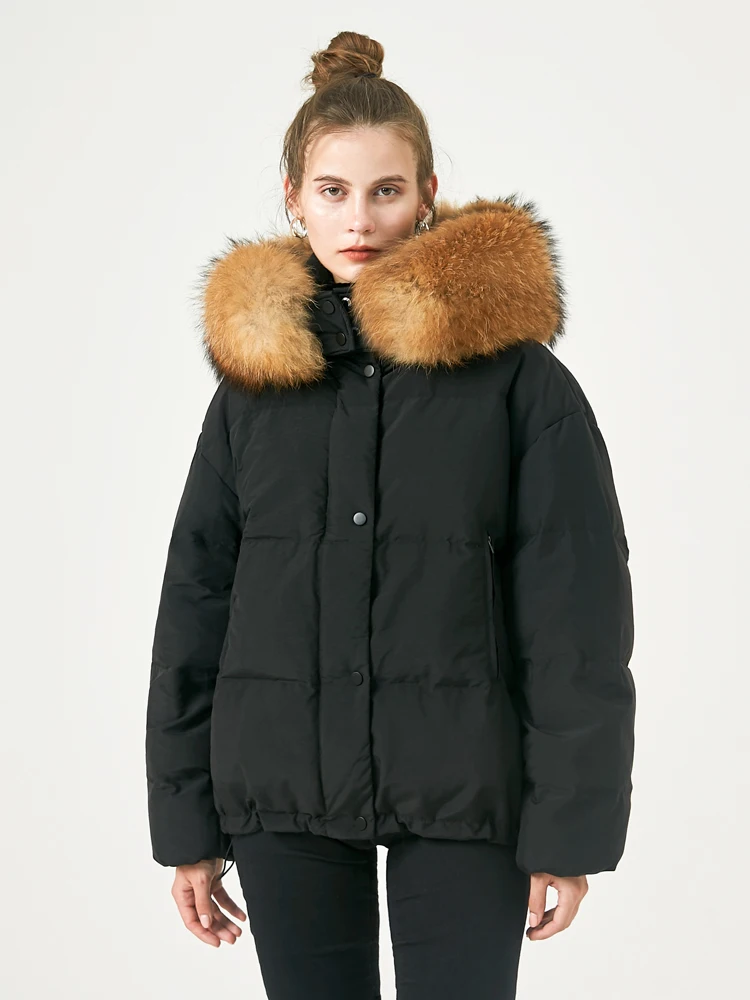 Janveny Зимний пуховик для женщин женские парки 90% пальто на утином пуху с большим