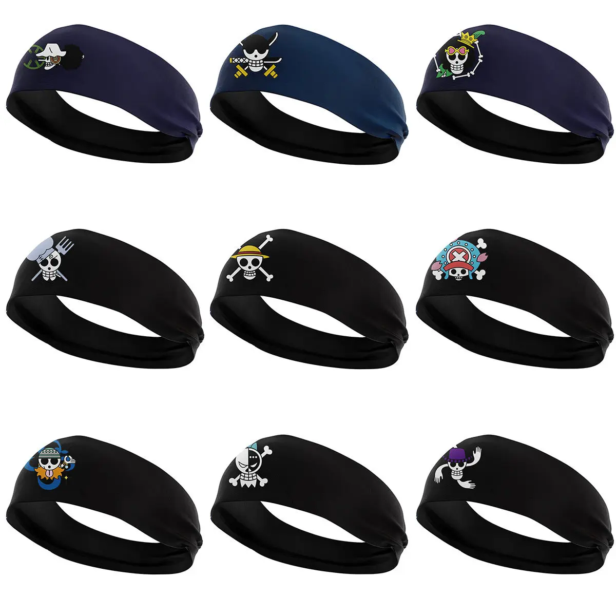 

One Piece High Elastic Sports Hair Band Anime Peripheral Headscarf Luffy Zoro 3D Printed Face Cloth Hair Band