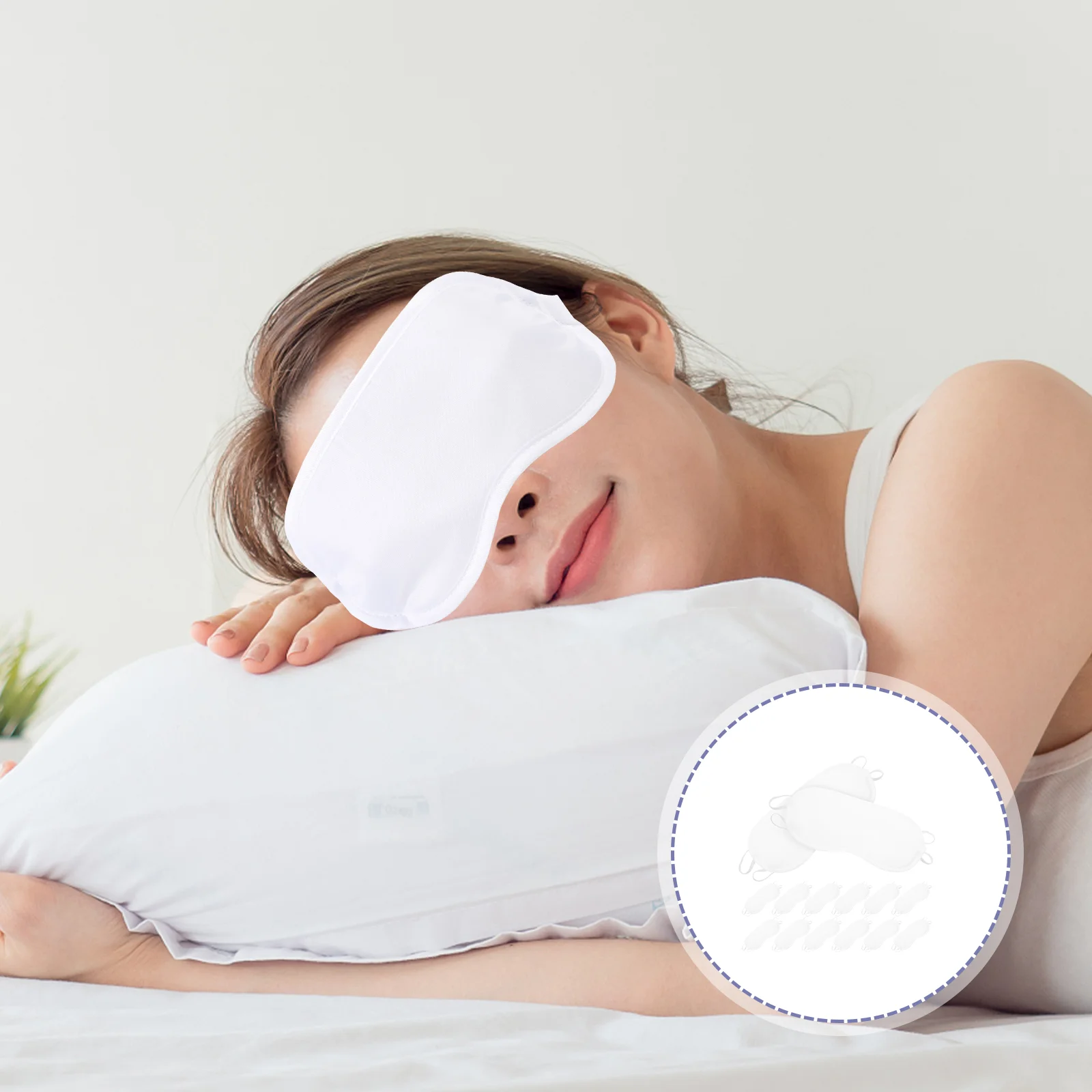 

20 Pcs Night Mask Disposable Eye Lightweight Masks Sleeping Covers Girl Protective White Travel