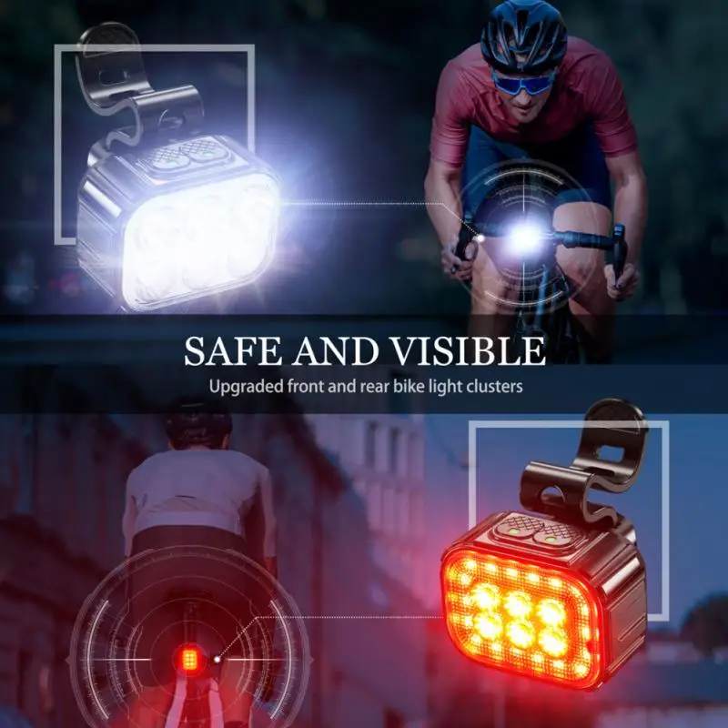 

Велосипедный передний и задний фонарь, водонепроницаемый задний фонарь с зарядкой от USB, для горных и дорожных велосипедов, аксессуары для велосипедов