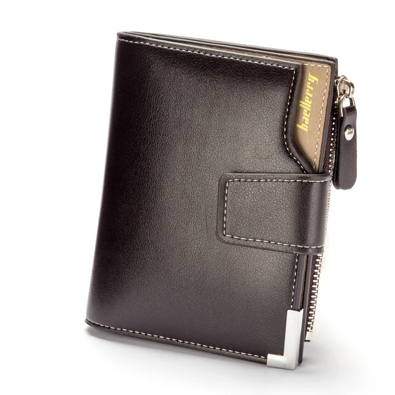 

New Wallet Hot Popular Brand Short men Wallets PU Leather male Purse Card Holder Wallet Fashion man Zipper Wallet men Coin bag
