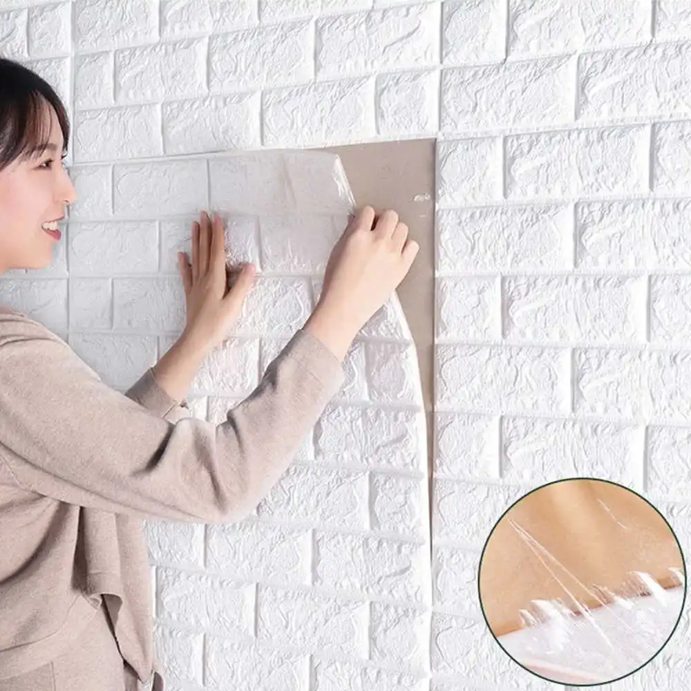 

Самоклеящиеся обои, настенные наклейки с имитацией кирпича, клеящиеся обои для спальни