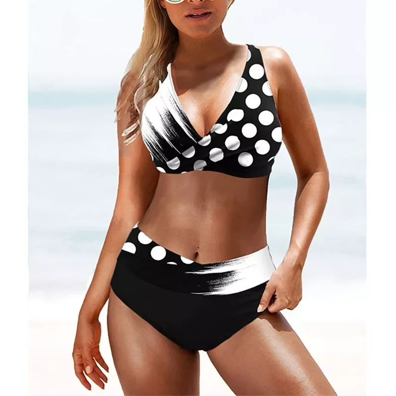 

2022 New High Waist Bikini Sexy Swimsuit Women Push Up Bathing Suit Bikini Set Swimwear Women Beach Swimming Suit XXXL