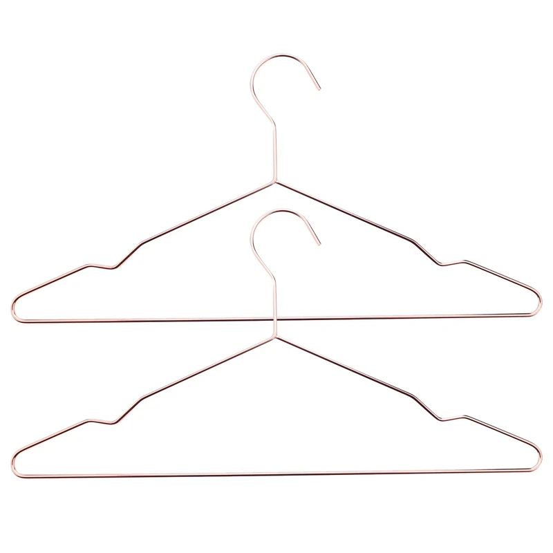 

17 Inch Adult Heavy Duty Strong Rose Gold Clothes Hangers, Coat Hangers, Suit Hangers, Shirt Dress Hangers (Pack Of 50)