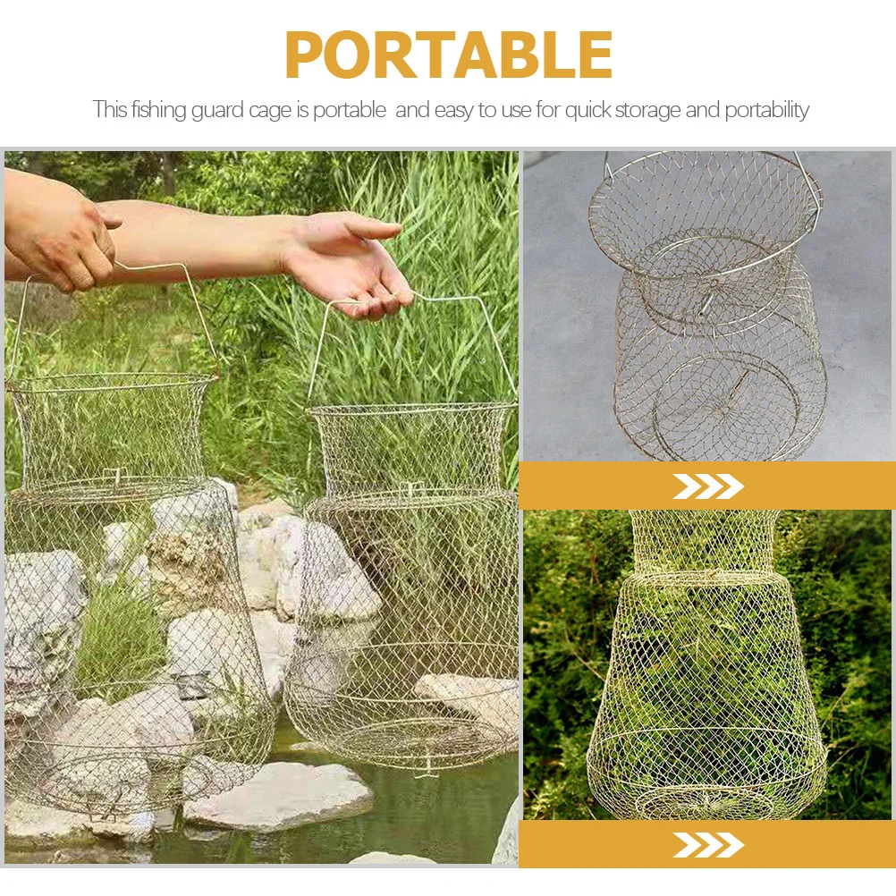 Metal Portable Fishing Guard Cage Fishing Supply Metal Cage For Shrimp for Angling Storage Outdoor enlarge