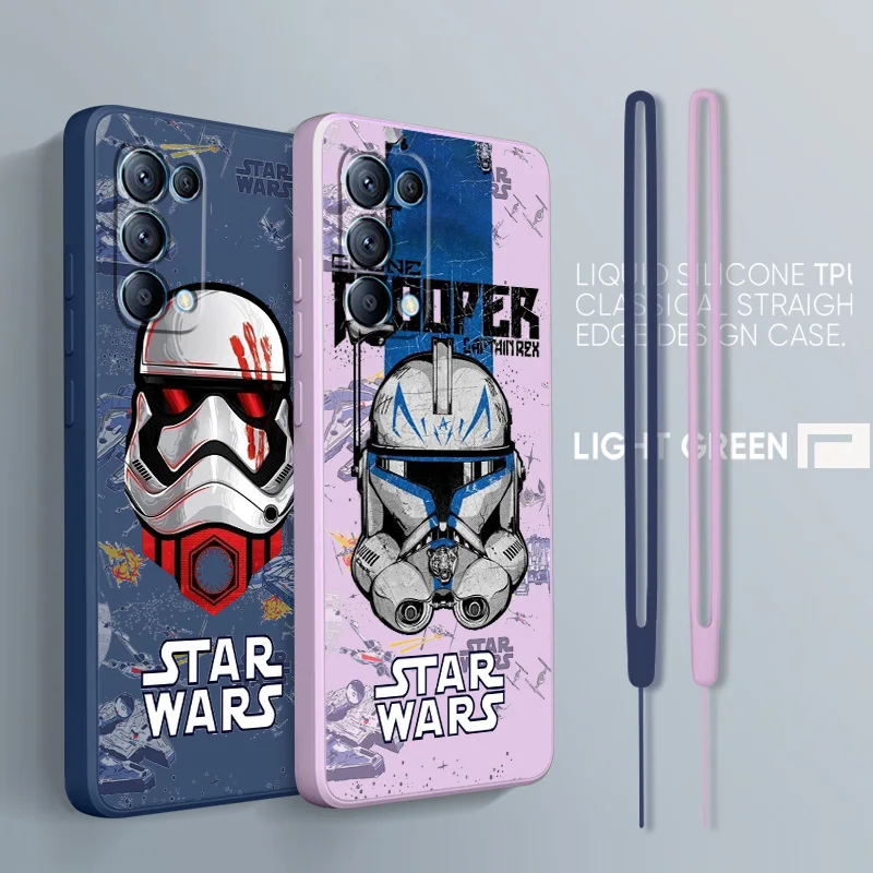 

Disney Stars-Wars Cute For OPPO Find A96 A76 X5 Pro X3 Pro X2 Neo 7Z 6 5 4Z Lite Pro 4G 5G Liquid Rope Phone Case