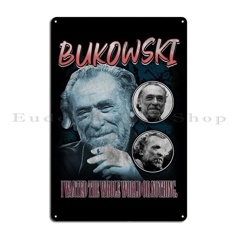 Чарльз Буковски винтажный раперский Тройник металлический знак проектирование